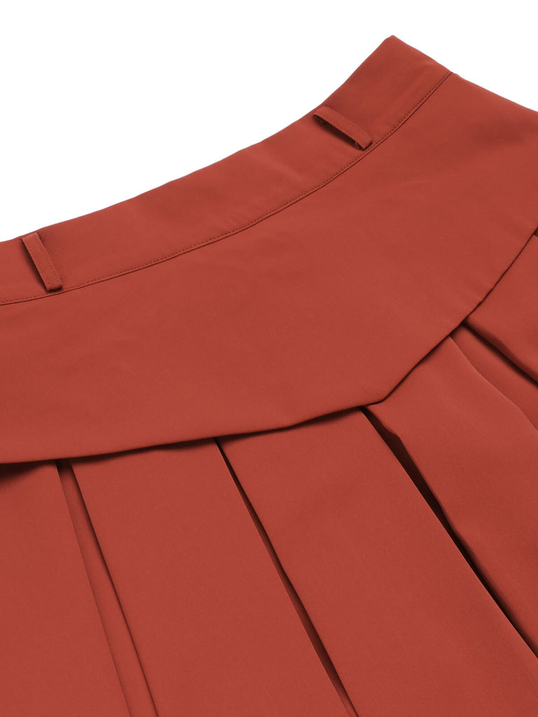 2PCS 1950s Striped Blouse & Pleated Skirt — vintage elegance for the modern woman
