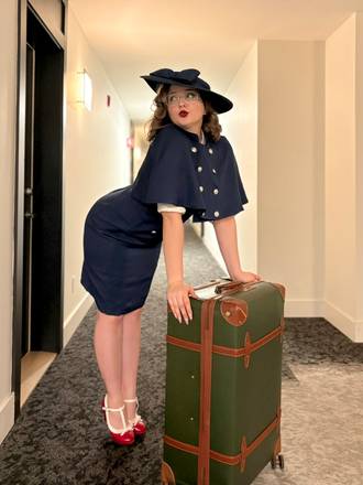 2PCS 1960s Button Work Pencil Dress - vintage dress, retro fashion