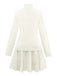 2PCS 1960s Knit Turtleneck Sweater & Pleated Skirt - vintage skirt, retro style