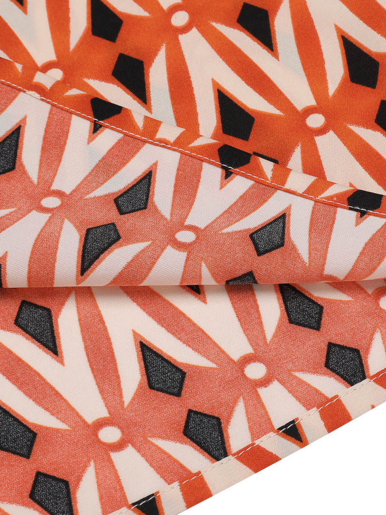 2PCS 1960s Orange Blouse & Tweed Mini Dress — vintage elegance for the modern woman