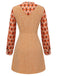 2PCS 1960s Orange Blouse & Tweed Mini Dress: timeless style reimagined