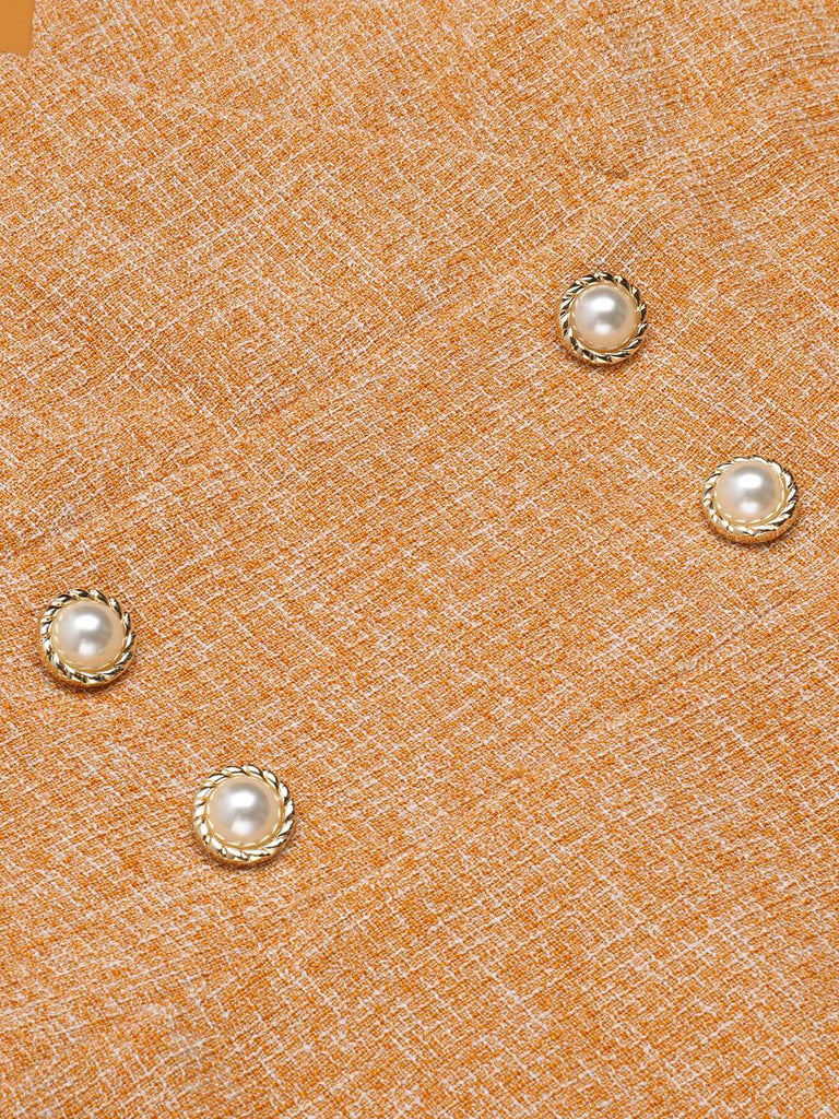 2PCS 1960s Orange Blouse & Tweed Mini Dress — vintage elegance for the modern woman