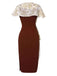 2PCS 1960s Solid Bodycon Dress & Floral Outwear — vintage elegance for the modern woman