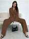 2PCS 1960s Solid Lace-Up Blazer & Pants Set - vintage fashion, retro style