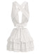 2PCS 1960s Solid Ruffled Crop Cowl Top & Mini Skirt: beautiful vintage skirt, retro style, swing skirt with timeless appeal