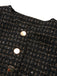 She throws on this 2PCS 1960s Tweed Cropped Coat & A-Line Skirt and the city feels like 1960s Paris