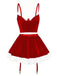 2PCS 1970 Christmas Velvet Top & Skirt Set - vintage skirt, retro style