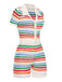 2PCS 1970s Knitted Striped Top | 1970s | vintage blouse, retro top