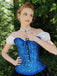 She sways in this 2PCS 1970s Steampunk Lace Corset & High Low Skirt and it's pure 1970s magic