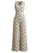 2PCS Beige 1940s Bow Sleeveless Vest & Pleated Pants - vintage fashion, retro style for vintage lovers