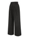 She pairs this 2PCS Black 1930s Halter Vest Top & Wide Leg Pants with confidence and 1930s charm