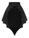 2PCS Black 1950s Gothic Bat Romper & High-Low Cover-Up, vintage romper, retro jumpsuit - perfect for women who love vintage and retro fashion
