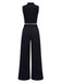 These 2PCS Black 1960s Lapel Sleeveless Vest & Pants carry 1960s ambition in every seam