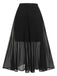 2PCS Black 1960s V-Neck Vest Top & Pleated Skirt: a 1960s classic that whispers rather than shouts