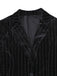 2PCS Black 1960s Velvet Sequin Blazer & Pants Set - vintage fashion, retro style, classic black