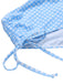 2PCS Blue 1950s Plaids Swimsuit & Mesh Cover-Up: 1950s Riviera elegance, reimagined for her