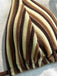 2PCS Brown 1950s Striped Terry Halter Bikini & Shorts