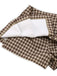 2PCS Brown 1960s Gingham Plaid Pleated Vest & Skirt - vintage skirt, retro style