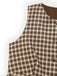 2PCS Brown 1960s Gingham Plaid Pleated Vest & Skirt - vintage skirt, retro style