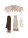 2PCS Brown 1960s Halloween Scarecrow Set - vintage fashion, retro style