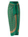 2PCS Green 1940s Flowers One-Piece Swimsuit & Cover-Up — because 1940s glamour never goes out of style