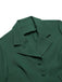 2PCS Green 1940s Lapel Button Blazer & Plaids Dress — the kind of 1940s dress that makes strangers smile
