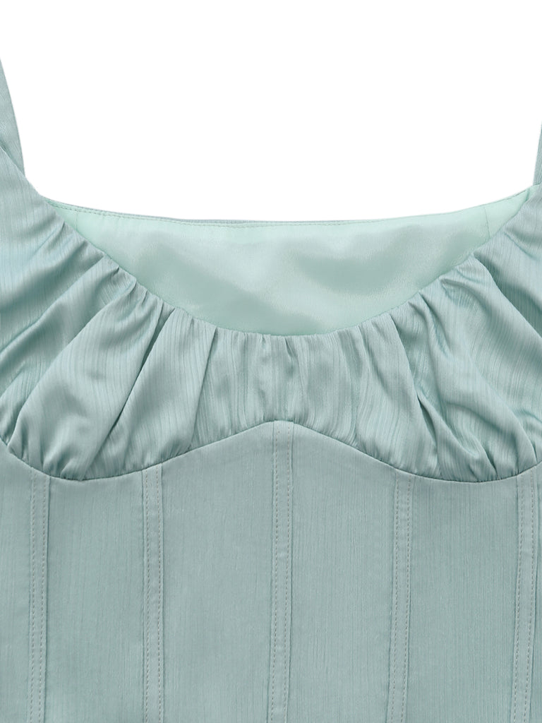 2PCS-Green-1960s-Ripple-Fishbone-Top-Collar-Detail