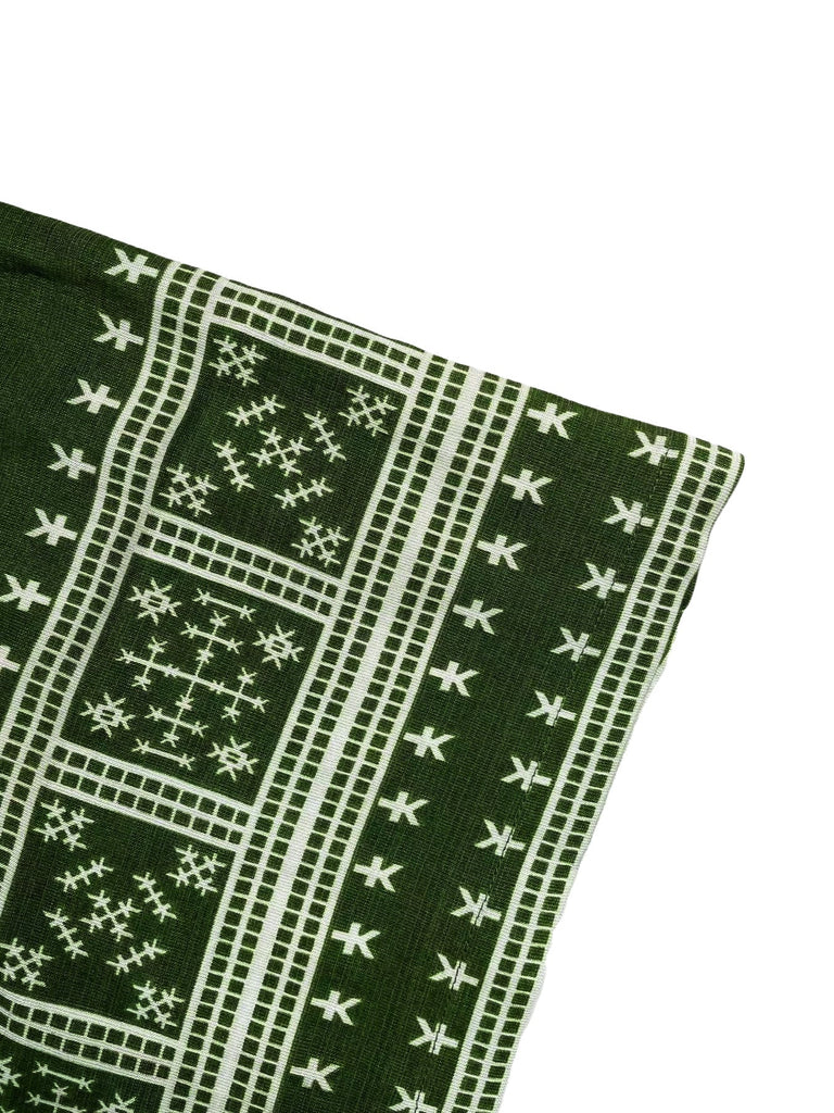 Green 1970s Print Spaghetti Strap 2PCS