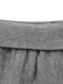 2PCS Grey 1960s Knitted V-Neck Top & Skirt - vintage skirt, retro style