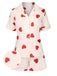 2PCS Heart Short-Sleeved Shirt Shorts Pajamas, vintage pajamas, retro nightwear - perfect for women who love vintage and retro fashion