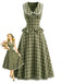 [Pre-Sale] Lake Green 1940s Plaid Vintage Classic Skirt