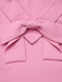 2PCS Pink 1960s Lapel Bowknot Blouse & Solid Spaghetti Strap Dress, vintage dress, retro fashion - perfect for women who love vintage and retro fashion