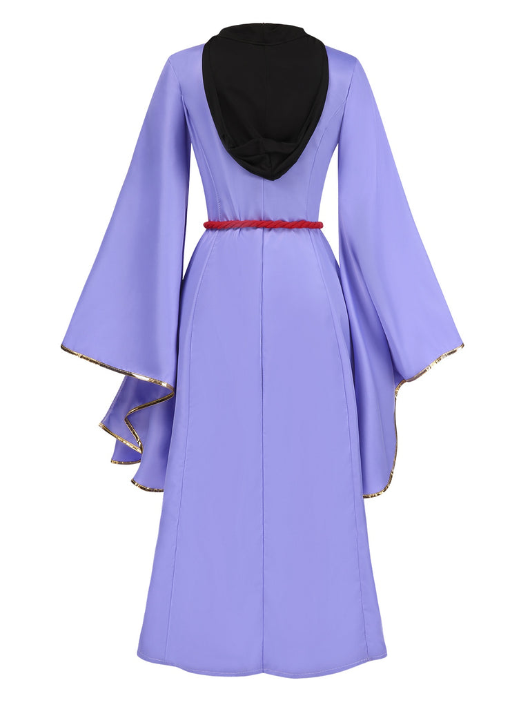 The Evil Queen Snow White 2pcs Cosplay Costume Purple Dress & Long Cloak