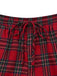 2PCS Red 1930s Christmas Plaid Pajama Set - vintage fashion, retro style, elegant red
