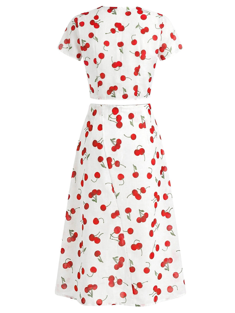 Red 1960s Print 2PCS
