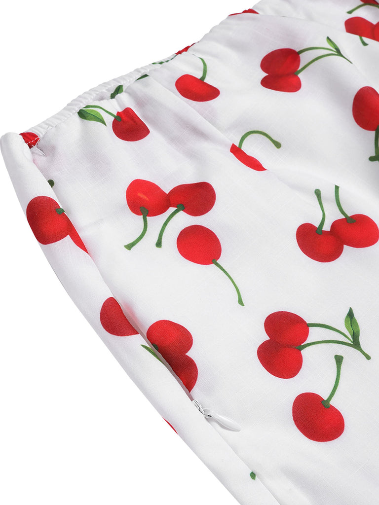 Red 1960s Print 2PCS