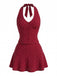 Red 1960s Vintage Retro Skirt 4