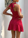 Red 1960s Vintage Retro Skirt 3
