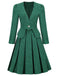 2PCS Retro Plaid Blazer & Panel Skirt — 1950s sophistication that wraps her in quiet power