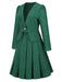 She throws on this 2PCS Retro Plaid Blazer & Panel Skirt and the city feels like 1950s Paris
