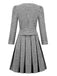 2PCS Retro Plaid Blazer & Panel Skirt: timeless style reimagined