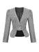 2PCS Retro Plaid Blazer & Panel Skirt — vintage elegance for the modern woman