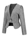 2PCS Retro Plaid Blazer & Panel Skirt: timeless style reimagined