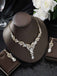 2PCS Rhinestone Necklace & Earrings Set - vintage fashion, retro style
