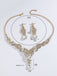 2PCS Rhinestone Necklace & Earrings Set - vintage fashion, retro style