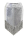 This 2PCS Silver 1980s Sequined Suspender Tassel Top & Skirt brings 1980s soul to her everyday