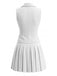 White 1930s Sleeveless V-Neck Skirt Set, vintage skirt, retro style - perfect for women who love vintage and retro fashion