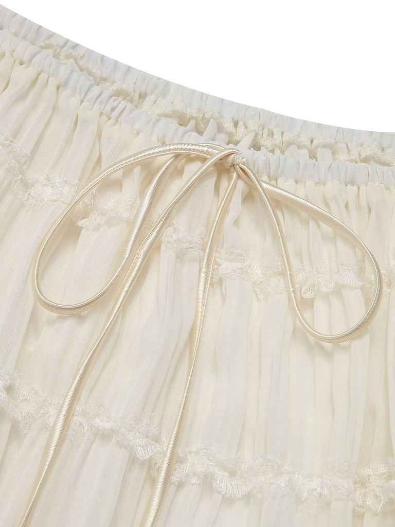 2PCS White 1970s Wrinkle Halter Backless Top & Skirts, vintage skirt, retro style - perfect for women who love vintage and retro fashion