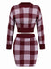 2PCS Wine Red 1960s Shepherd Plaid Knit Top & Skirt, vintage skirt, retro style - perfect for women who love vintage and retro fashion