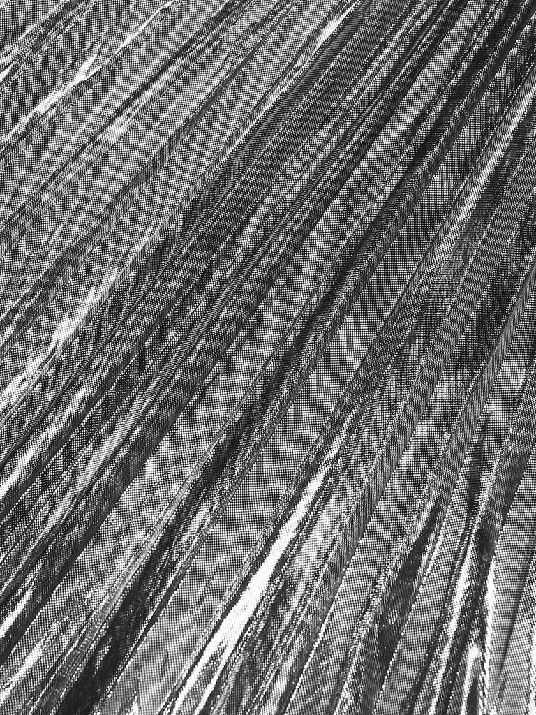 2PCS Metallic 1980s Pleated Cut-Out Swimsuit & Cover-Up